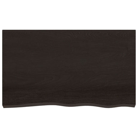 Vidaxx plan de lavabo 100x60x2 cm bois massif traité marron foncé