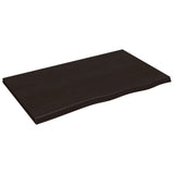 Vidaxx plan de lavabo 100x60x (2-4) cm bois massif traité marron foncé