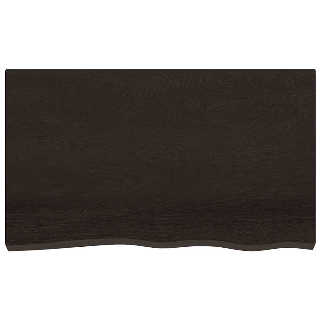 Vidaxx plan de lavabo 100x60x (2-6) cm bois massif traité marron foncé