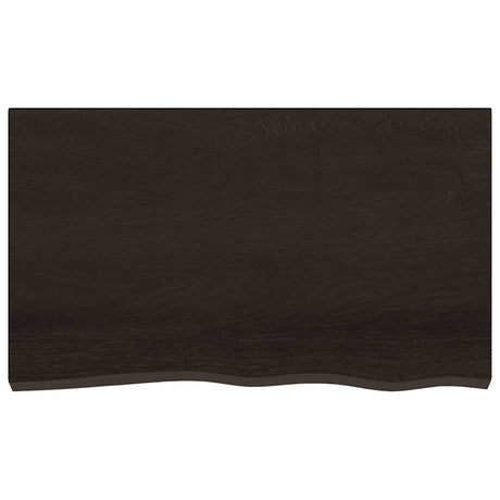 Vidaxx plan de lavabo 100x60x (2-6) cm bois massif traité marron foncé