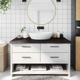Vidaxx plan de lavabo 100x60x (2-6) cm bois massif traité marron foncé