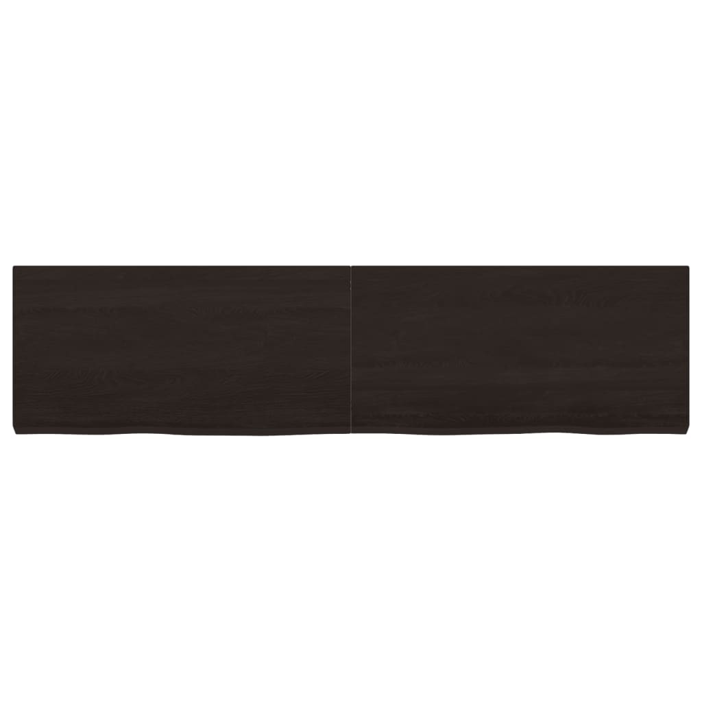 Vidaxx plan de lavabo 120x30x (2-4) cm bois massif traité marron foncé