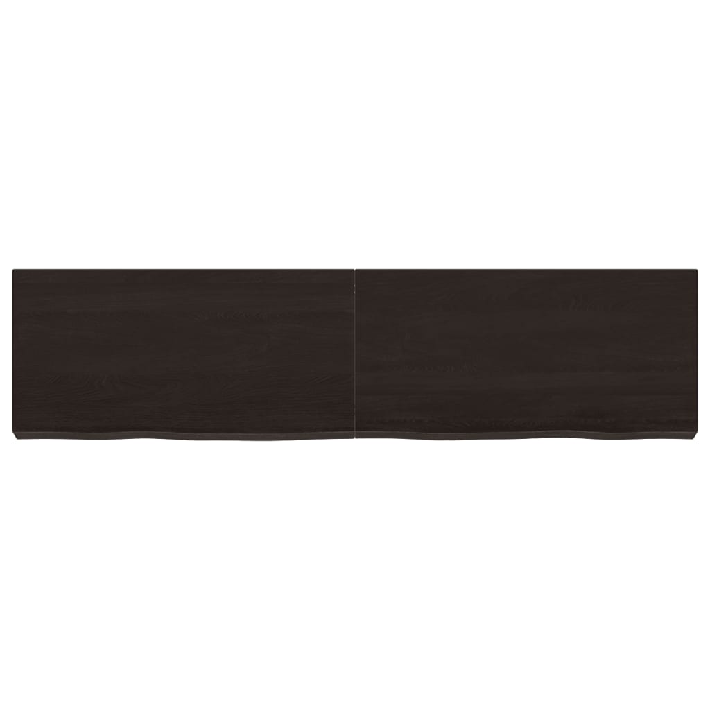Vidaxx plan de lavabo 120x30x (2-6) cm bois massif traité marron foncé