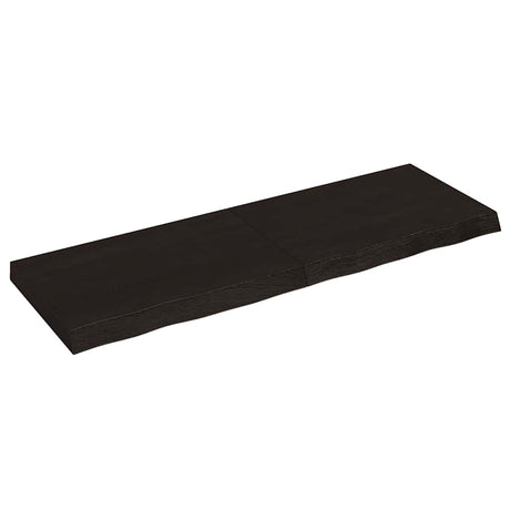 Vidaxx plan de lavabo 120x40x (2-6) cm bois massif traité marron foncé