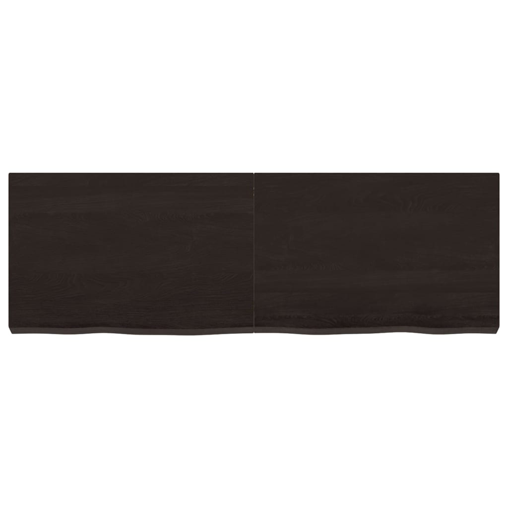 Vidaxl Washbasin Sheet 120x40x (2-6) CM Mada maciza tratada marrón oscuro