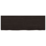 Vidaxl Washbasin Sheet 120x40x (2-6) CM Mada maciza tratada marrón oscuro