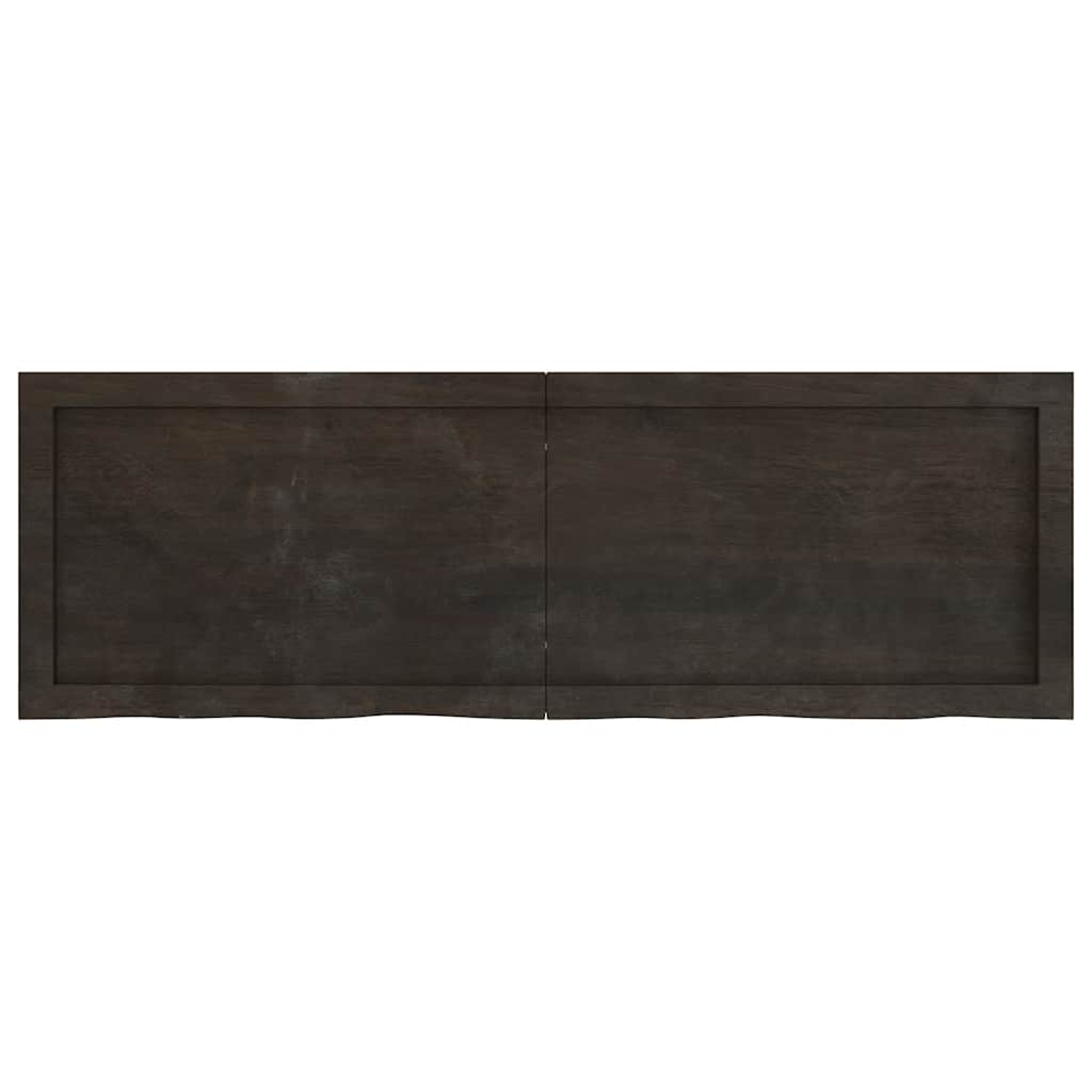 Vidaxx plan de lavabo 120x40x (2-6) cm bois massif traité marron foncé