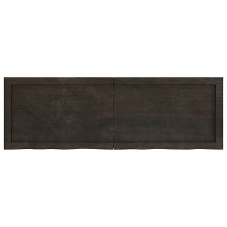 Vidaxx plan de lavabo 120x40x (2-6) cm bois massif traité marron foncé