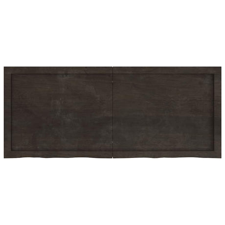 Vidaxx plan de lavabo 120x50x (2-4) cm bois massif traité marron foncé