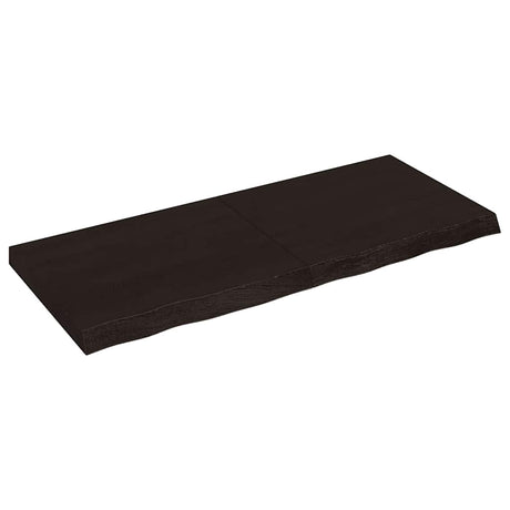 Vidaxx plan de lavabo 120x50x (2-6) cm bois massif traité marron foncé