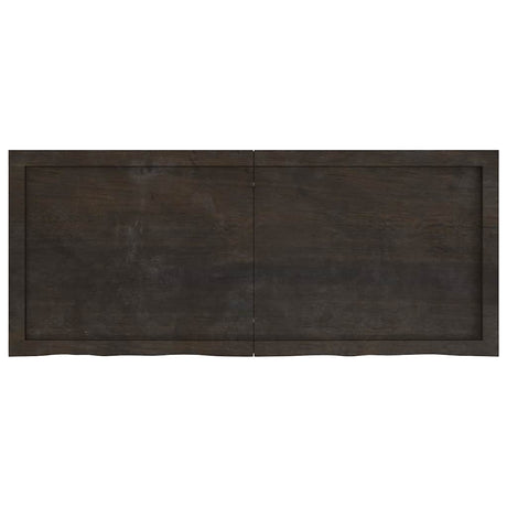 Vidaxx plan de lavabo 120x50x (2-6) cm bois massif traité marron foncé