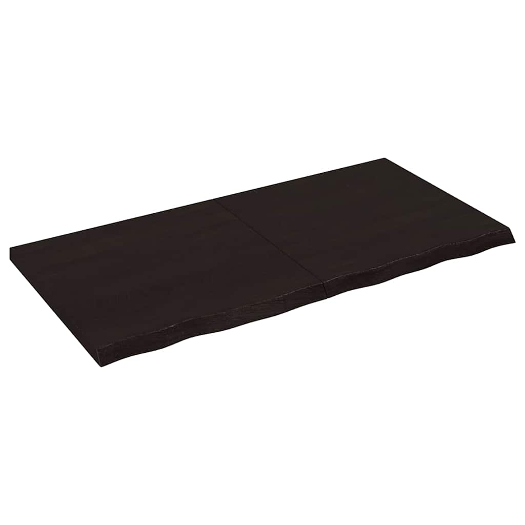 Vidaxx plan de lavabo 120x60x (2-4) cm bois massif traité marron foncé