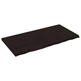 Vidaxx plan de lavabo 120x60x (2-4) cm bois massif traité marron foncé