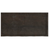 Vidaxx plan de lavabo 120x60x (2-4) cm bois massif traité marron foncé