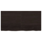 Vidaxl Washbasin Sheet 120x60x (2-6) CM Madera sólida tratada marrón oscuro