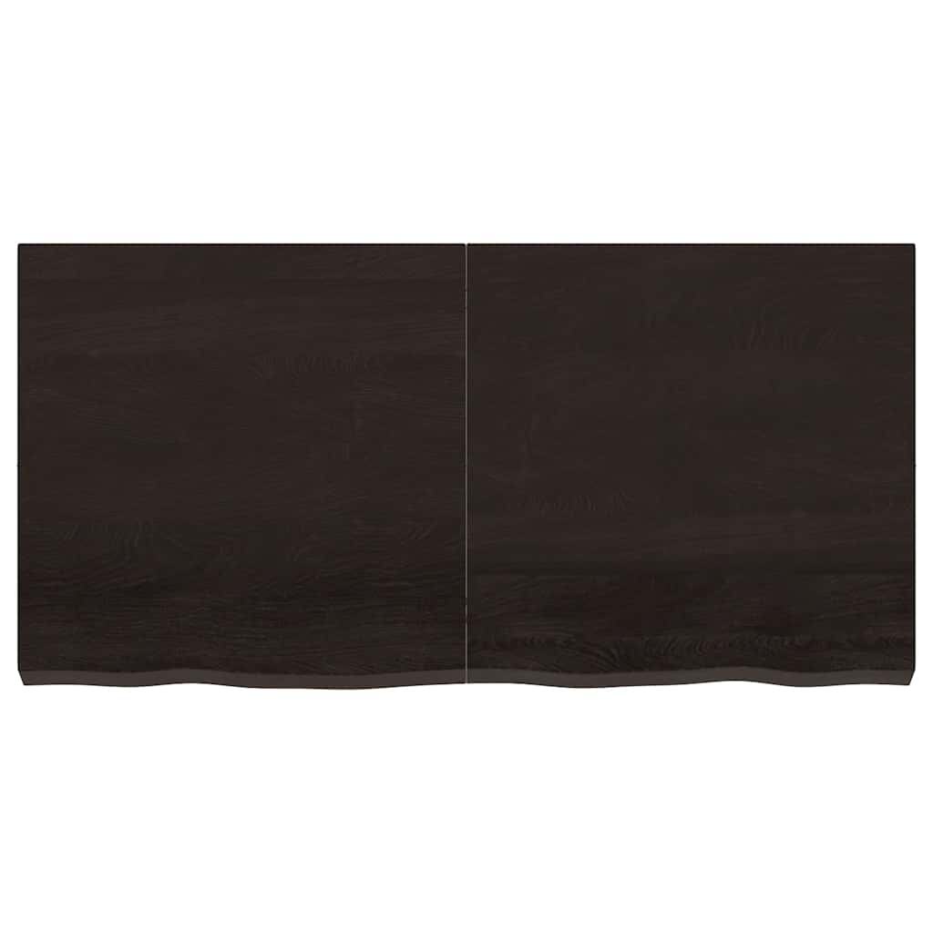 Vidaxx plan de lavabo 120x60x (2-6) cm bois massif traité marron foncé
