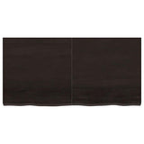 Vidaxx plan de lavabo 120x60x (2-6) cm bois massif traité marron foncé