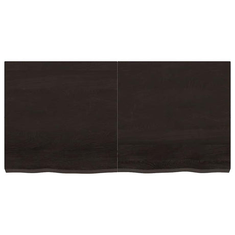 Vidaxx plan de lavabo 120x60x (2-6) cm bois massif traité marron foncé