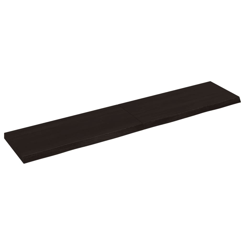 Vidaxx plan de lavabo 140x30x (2-4) cm bois massif traité marron foncé