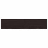 Vidaxx plan de lavabo 140x30x (2-4) cm bois massif traité marron foncé