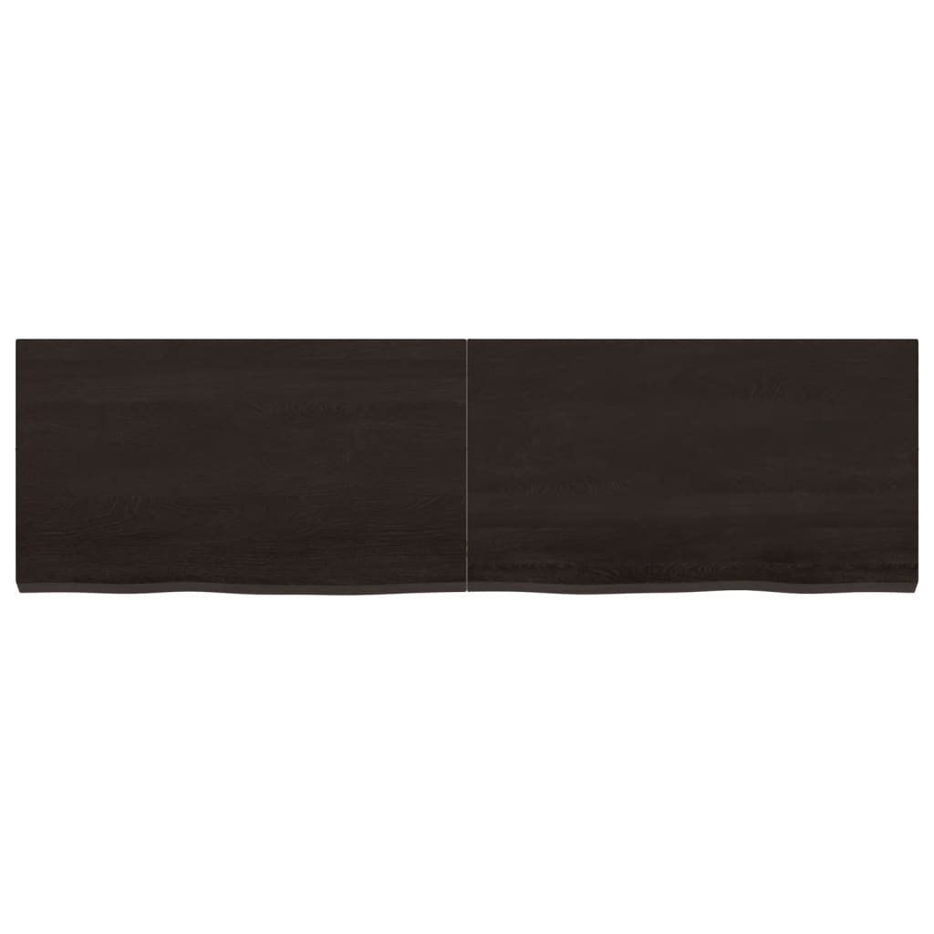 Vidaxx plan de lavabo 140x40x (2-4) cm bois massif traité marron foncé