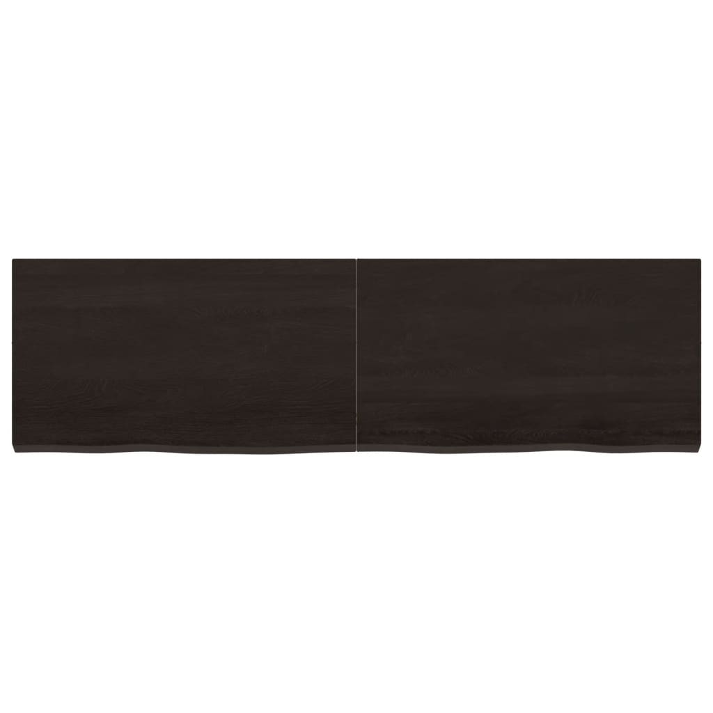 Vidaxl Washbasin Sheet 140x40x (2-4) CM Mada maciza tratada marrón oscuro