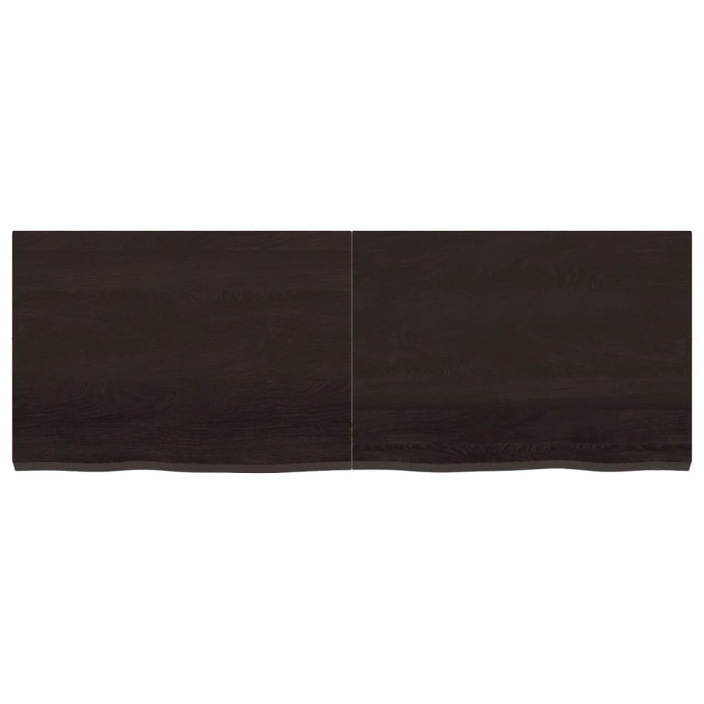 VidaXL Washbasin sheet 140x50x (2-4) cm treated solid wood dark brown