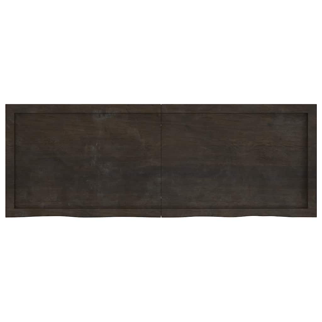 Vidaxx plan de lavabo 140x50x (2-4) cm bois massif traité marron foncé