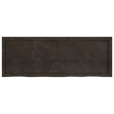 Vidaxx plan de lavabo 140x50x (2-4) cm bois massif traité marron foncé