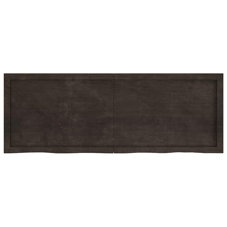 Vidaxx plan de lavabo 140x50x (2-6) cm bois massif traité marron foncé