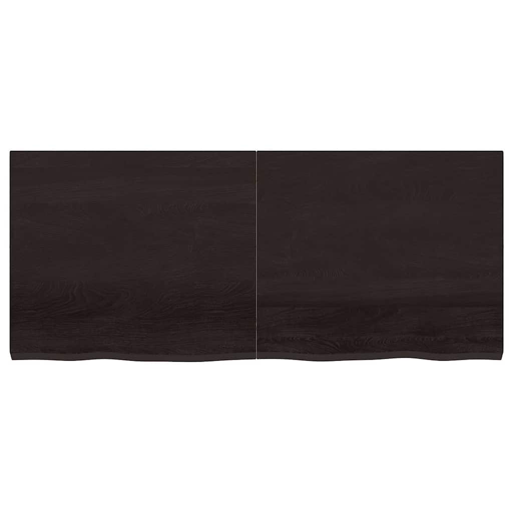 Vidaxx plan de lavabo 140x60x (2-4) cm bois massif traité marron foncé