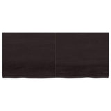 Vidaxx plan de lavabo 140x60x (2-4) cm bois massif traité marron foncé