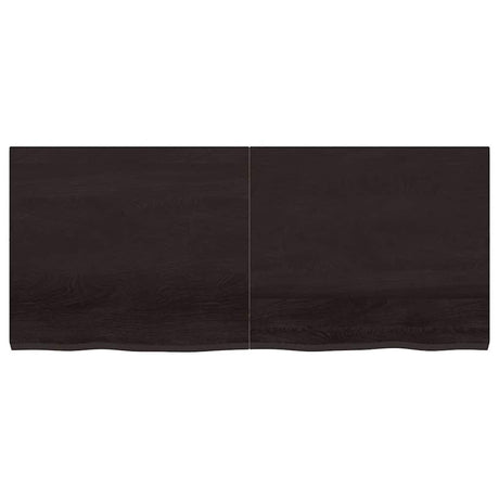 Vidaxx plan de lavabo 140x60x (2-4) cm bois massif traité marron foncé