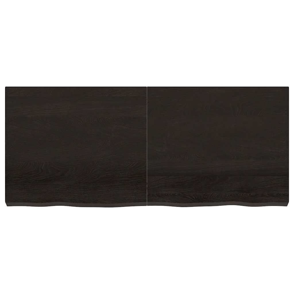Vidaxx plan de lavabo 140x60x (2-6) cm bois massif traité marron foncé