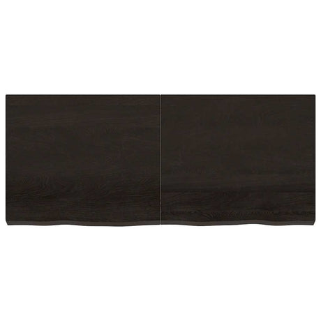 Vidaxx plan de lavabo 140x60x (2-6) cm bois massif traité marron foncé