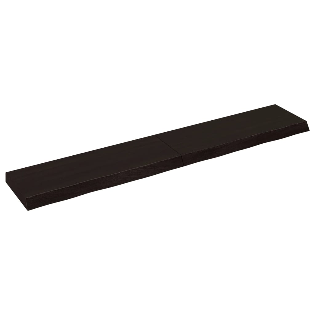 Vidaxx plan de lavabo 160x30x (2-6) cm bois massif traité marron foncé