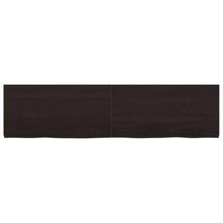 Vidaxx plan de lavabo 160x40x (2-4) cm bois massif traité marron foncé