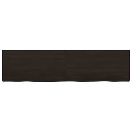 Vidaxx plan de lavabo 160x40x (2-4) cm bois massif traité marron foncé