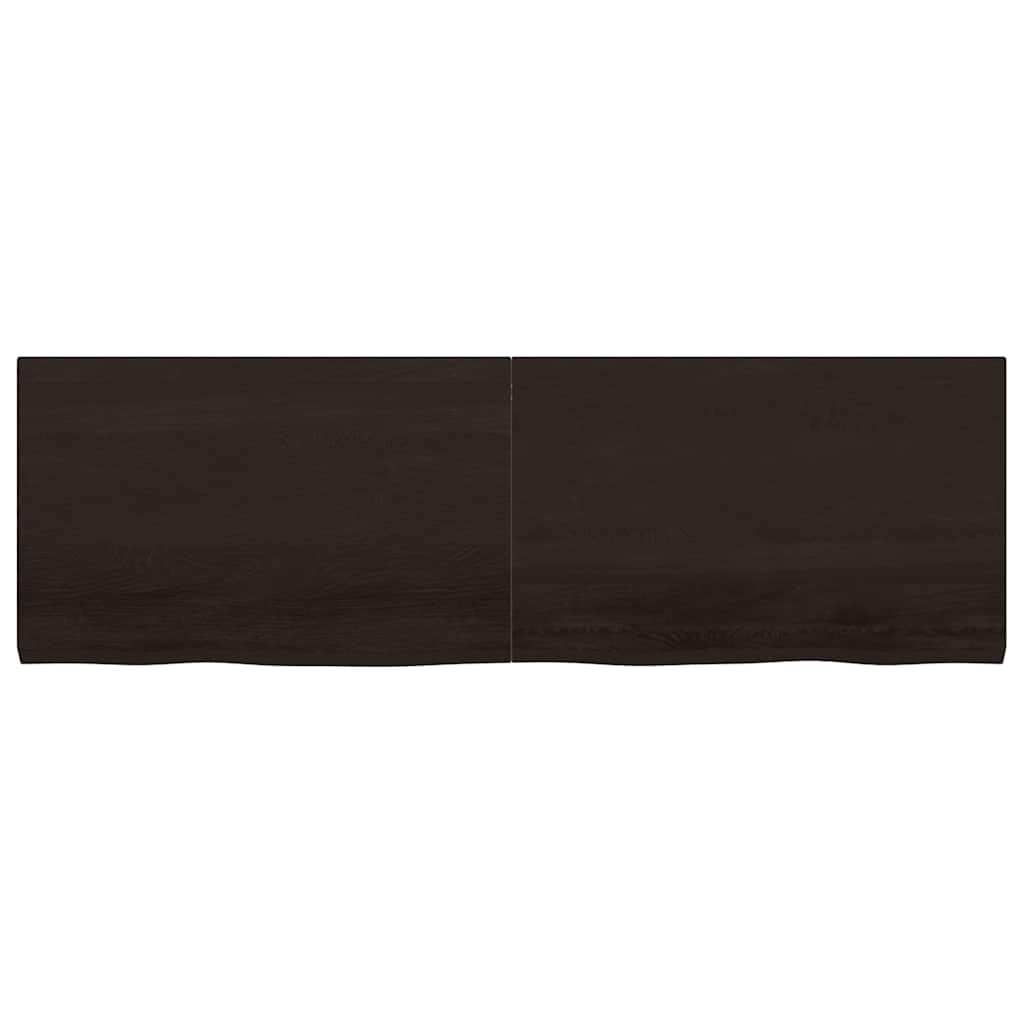 Vidaxx plan de lavabo 160x50x (2-4) cm bois massif traité marron foncé