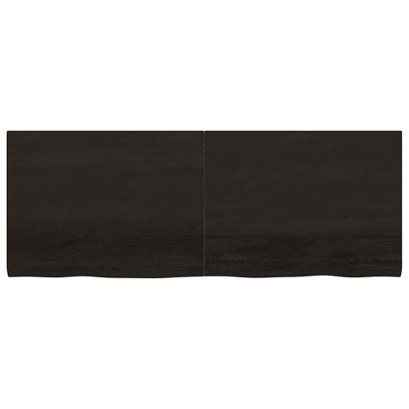 Vidaxx plan de lavabo 160x60x (2-4) cm bois massif traité marron foncé