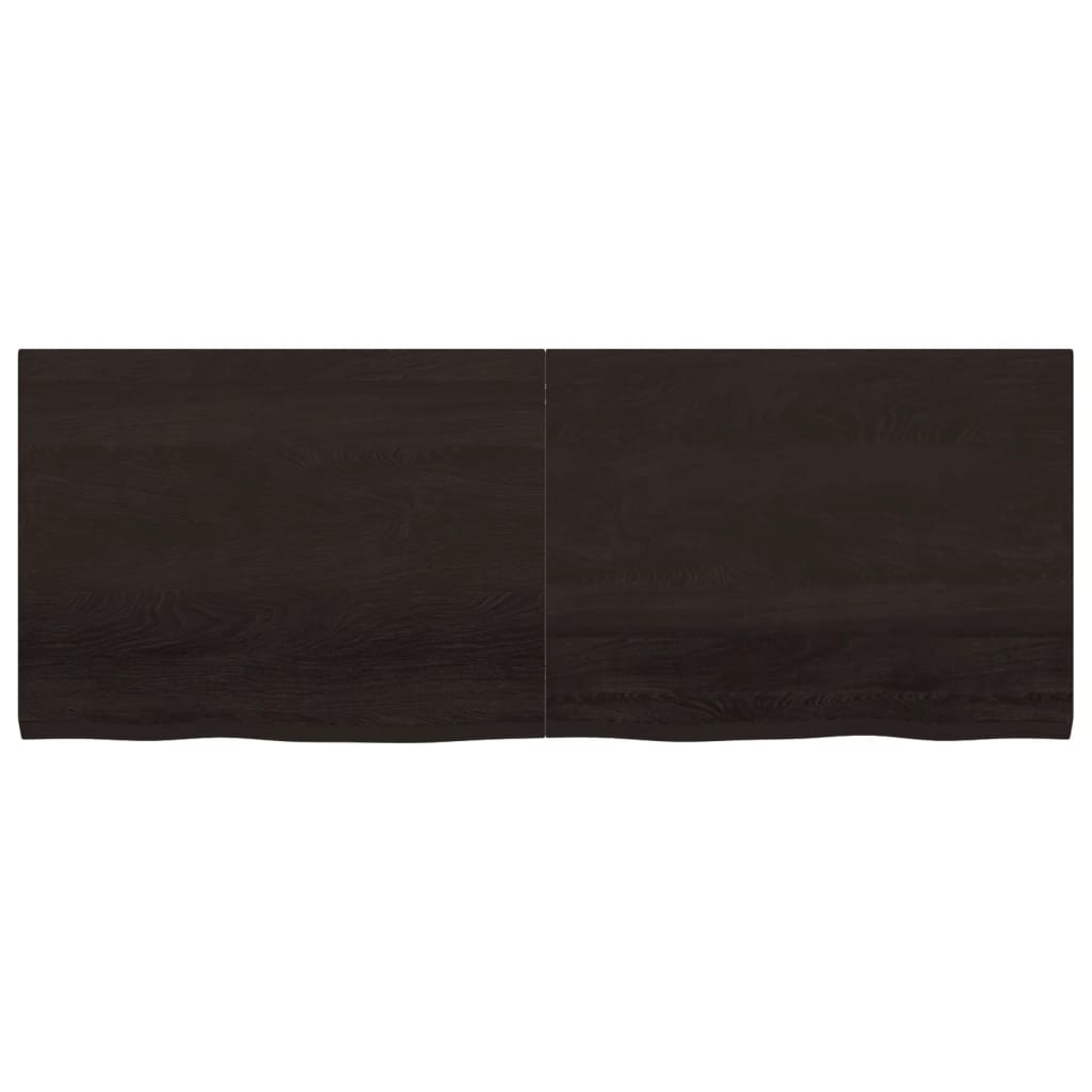 VidaXL Washbasin sheet 160x60x (2-4) cm treated solid wood dark brown