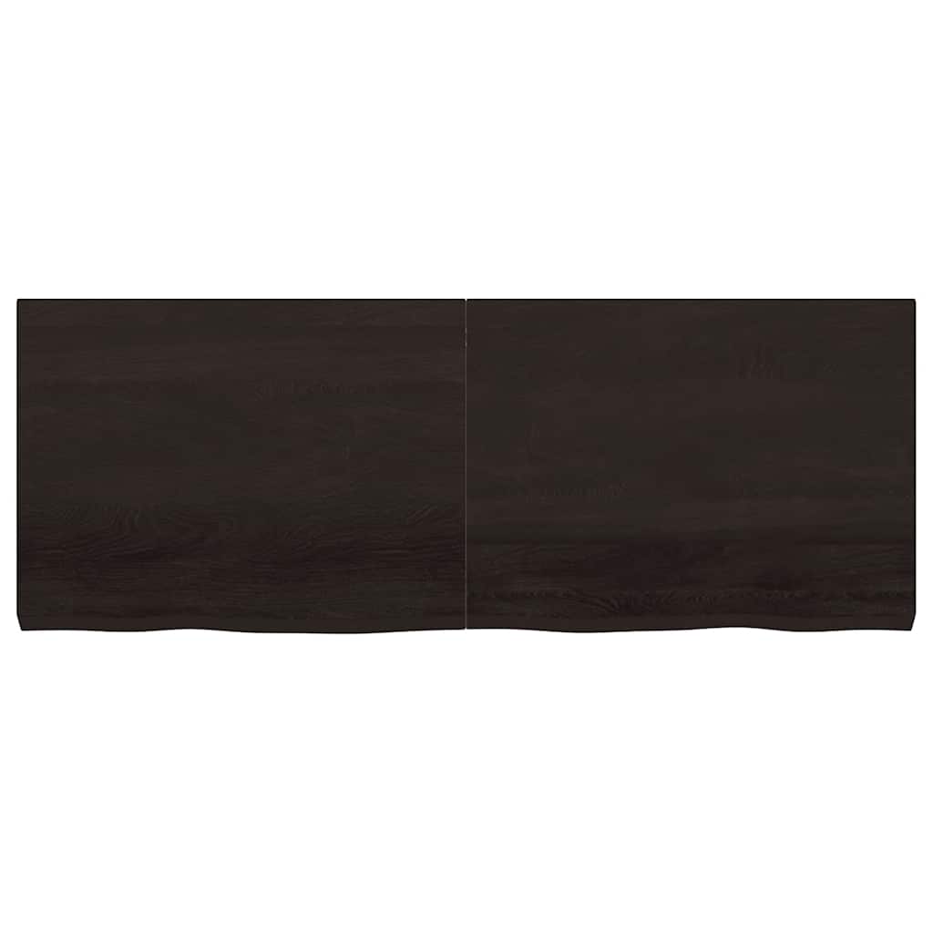 Vidaxx plan de lavabo 160x60x (2-6) cm bois massif traité marron foncé