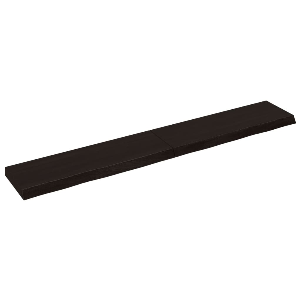 Vidaxx plan de lavabo 180x30x (2-6) cm bois massif traité marron foncé