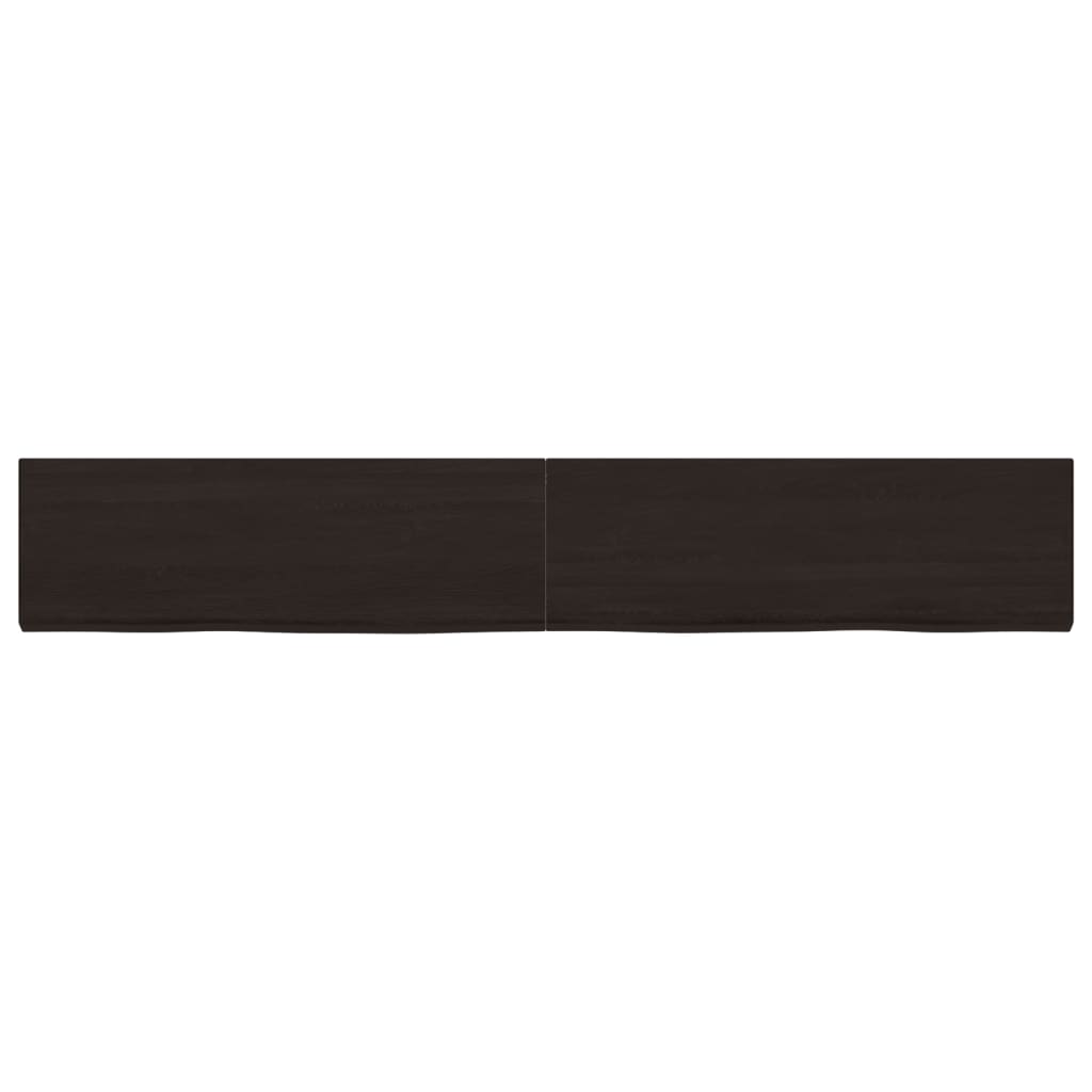 Vidaxx plan de lavabo 180x30x (2-6) cm bois massif traité marron foncé