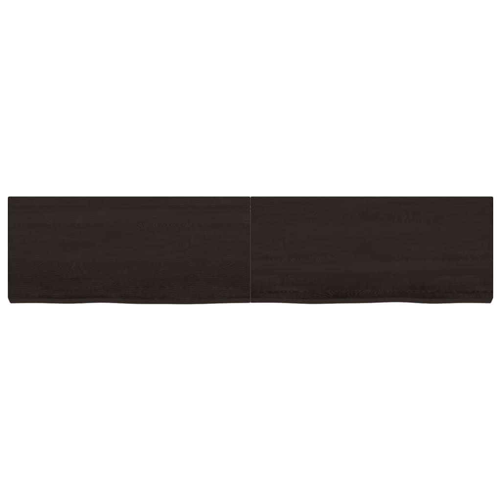 Vidaxl Washbasin Sheet 180x40x (2-6) CM Mada maciza tratada marrón oscuro