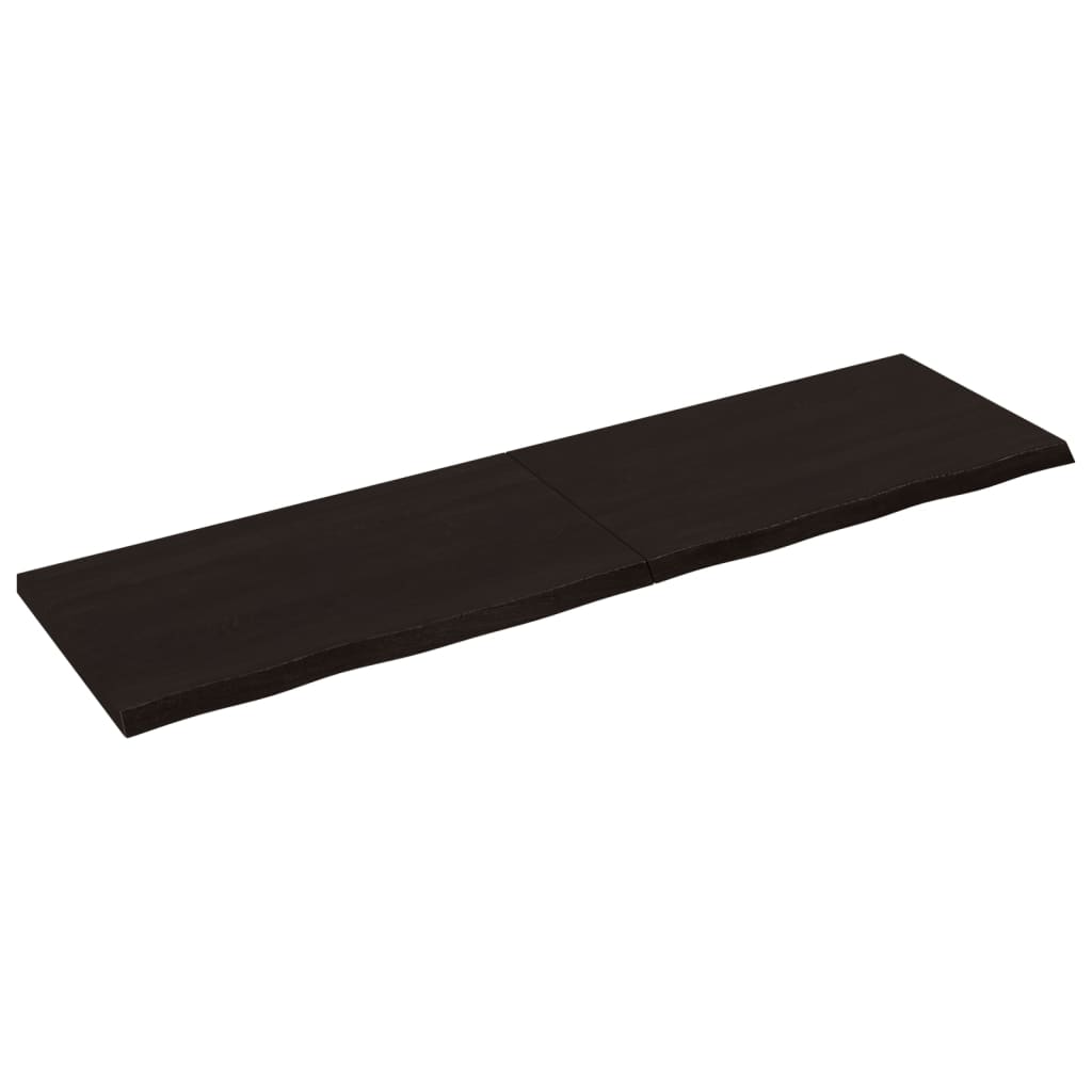 Vidaxl Washbasin Sheet 180x50x (2-4) CM Mada maciza tratada marrón oscuro