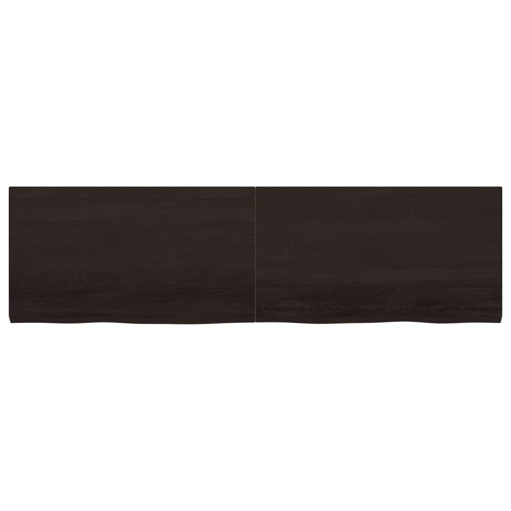 Vidaxx plan de lavabo 180x50x (2-4) cm bois massif traité marron foncé