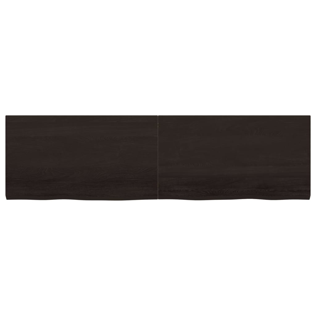 Vidaxl Washbasin Sheet 180x50x (2-4) CM Mada maciza tratada marrón oscuro