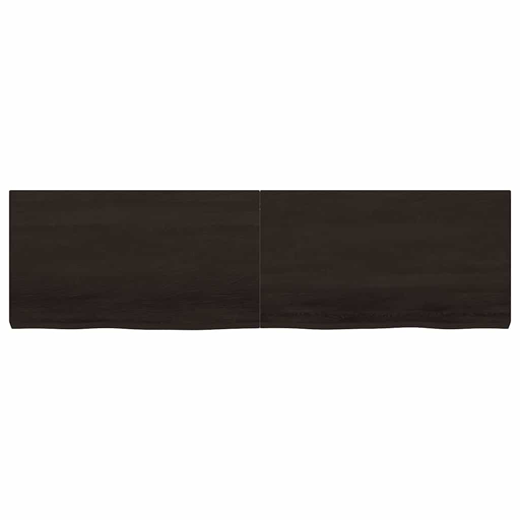 Vidaxx plan de lavabo 180x50x (2-6) cm bois massif traité marron foncé