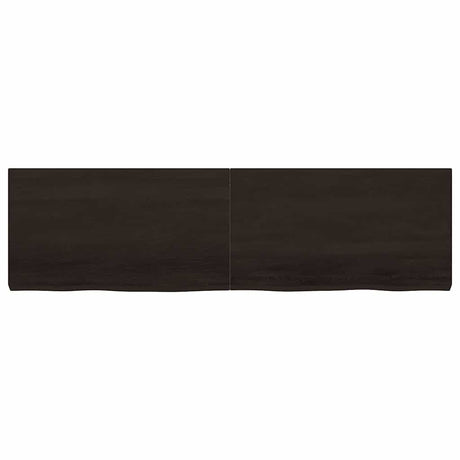 Vidaxx plan de lavabo 180x50x (2-6) cm bois massif traité marron foncé